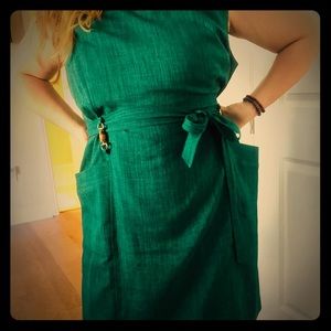 Ellen Tracy emerald green dress